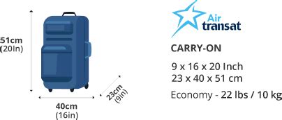 air transat baggage weight limit.